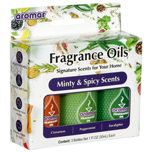  Aromatic Oil Minty & Spice Scents by Aromar / 1oz-3Pack Combo