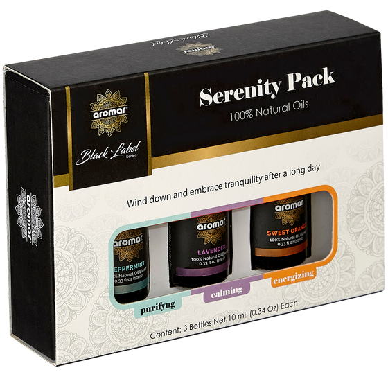 Essential Oil  Serenity Pack by Aromar / 10ml -3Pack Combo
