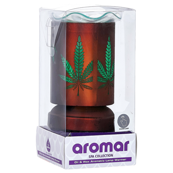 Oil Warmer Copper Cannabis Touch Lamp Cuti by Aromar