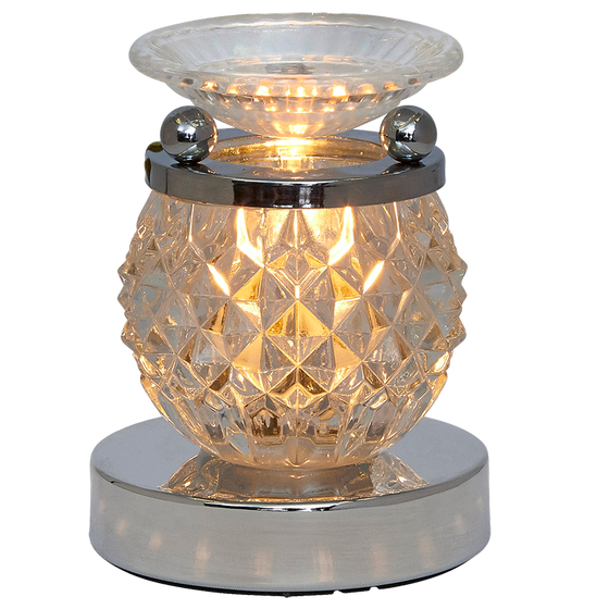 Oil Warmer Cristal Glass Geo Touch Lamp by Aromar