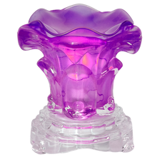  Oil Warmer Purple Glass Rose Dimmer Lamp by Aromar