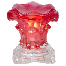  Oil Warmer Red Glass Rose Dimmer Lamp by Aromar