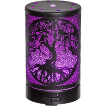  Diffuser Tree of Life Metal Ultrasonic Diffuser in Black by Aromar - 90340