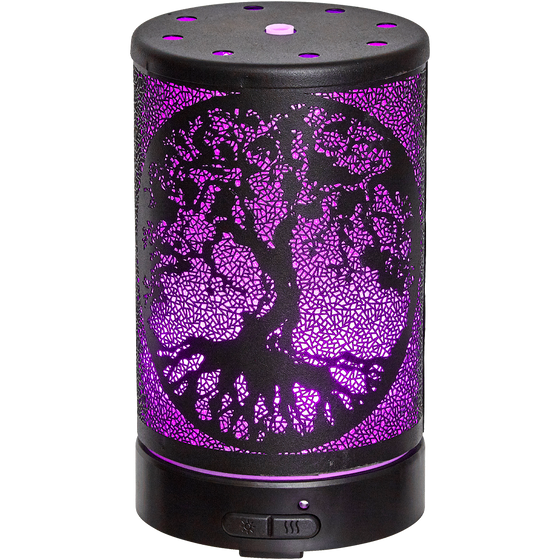 Diffuser Tree of Life Metal Ultrasonic Diffuser in Black by Aromar - 90340