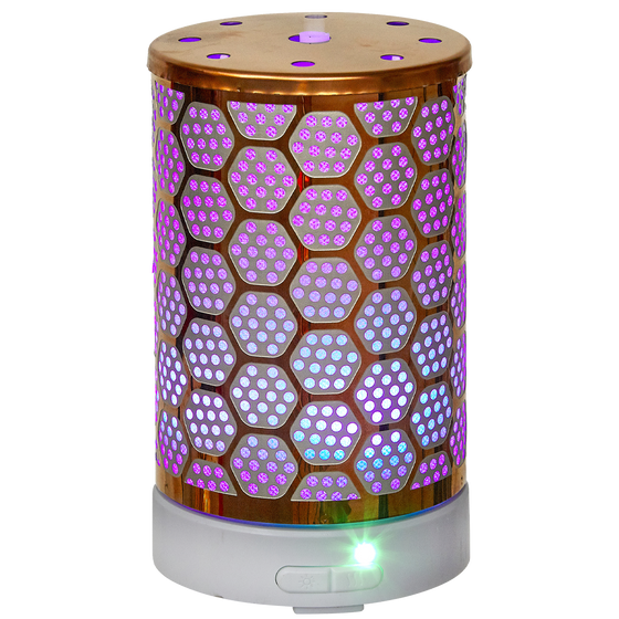 Diffuser Copper Honeycomb Metal Ultrasonic in Gold by Aromar - 90405