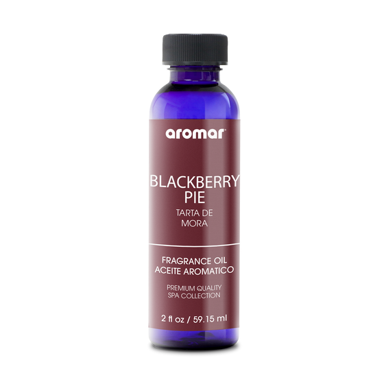Fragrance Oil Blackberry Pie by Aromar features bursts of super-sweet vanilla and sugary bliss. Sweet, baked Blackberry Pie drizzled with rich gooey caramel serves to be an amazing inspiration for scrumptious and classy aroma. Infused with ripe and tart blackberries notes. 
