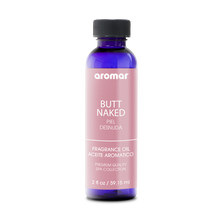  Fragrance Oil Butt Naked by Aromar features top notes of strawberry, coconut, and cherry; middle notes of banana, apple, pear, melon, and peach; and base notes of mint, clove, and French vanilla. Now that's what we call a harmonious blend!