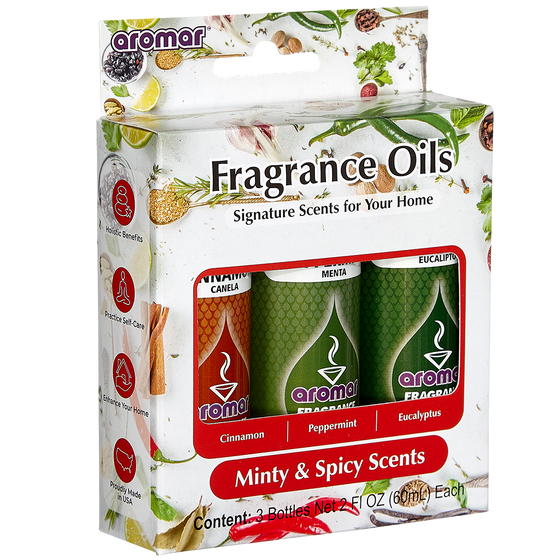 Pack Combo Aromatic Oil Minty & Spice Scents by Aromar