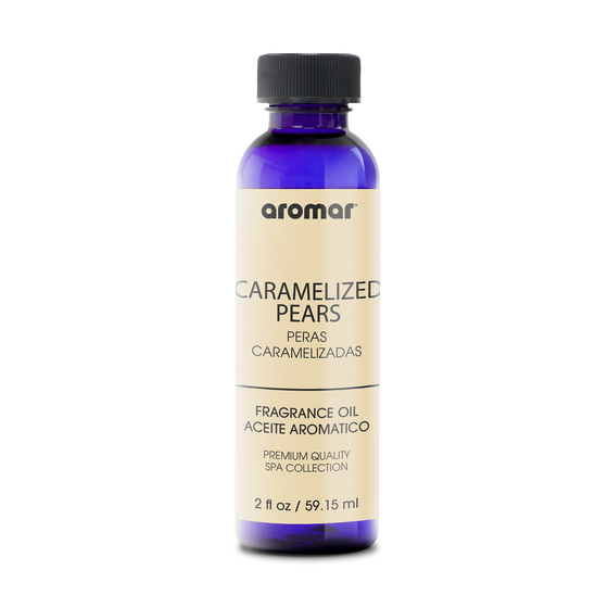 Fragrance Oil Caramelized Pears by Aromar fully encompasses the scent of ripened pears glazed with warm caramel and brown sugar. A warm & mouthwatering fruity scent, Caramelized Pears is infused with notes of sweet vanilla and musk, and bursting with the sweetness of maple.  