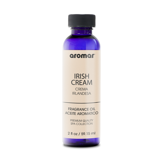 Fragrance Oil Irish Cream by Aromar delivers classy sophistication. Its velvety aroma comes from a blend of chocolate, coffee, almond, cream and sugar, and vanilla cr√®me notes, with oak aged liquor accents.