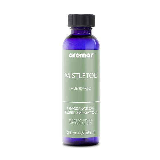 Fragrance Oil Mistletoe by Aromar. This festive pine aroma features top notes of fir needle and apple, and a blend of Siberian pine and berry, cedarwood, fir balsam, and patchouli. Who says the holiday season had to end.