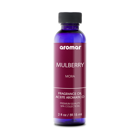 Aromar Mulberry Fragrance Oil is the fragrant summertime pick-me-up you can enjoy in any season. Mulberry's sweet, fruity scent features a blend of ripe mulberry, sweet melon, creamy sandalwood and tart raspberries.