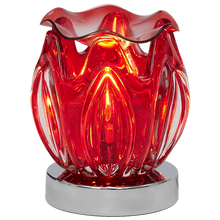  Oil Warmer Red Glass Petal Touch Grande by Aromar