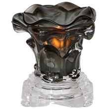  Oil Warmer Black Glass Rose Dimmer Lamp by Aromar