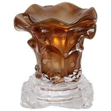  Oil Warmer Brown Glass Rose Dimmer Lamp by Aromar