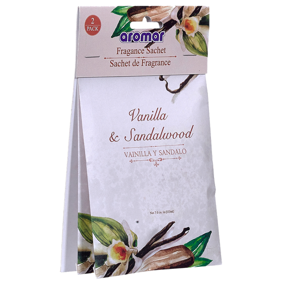 Sachets Vanilla & Sandalwood by Aromar  / Double Pack