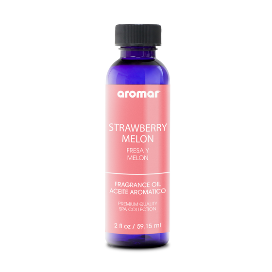 Fragrance Oil Strawberry Melon by Aromar. Its blend of refreshing strawberry and sweet, ripe cantaloupe creates a breezy, fruity aroma that is sure to brighten and uplift your spaces.